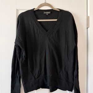 Banana Republic Classic Black V-Neck Merino Wool Sweater